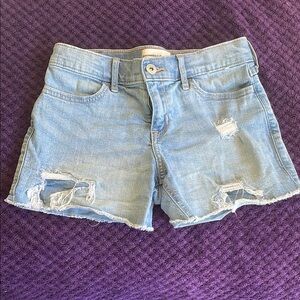 Abercrombie Kids Blue Distressed Denim Shorts